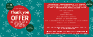 Essential Worker Gift Card Offer